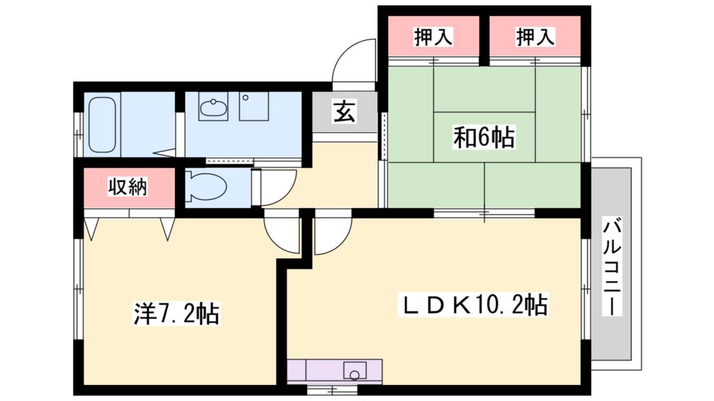 パセオ橋本Ⅱ番館 間取り図