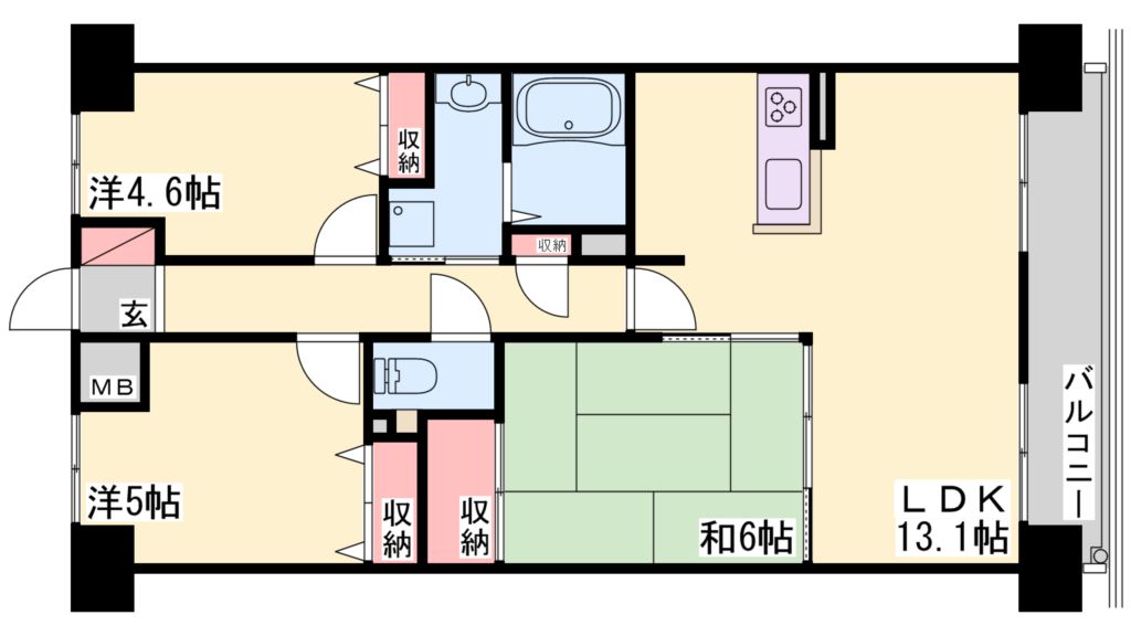 シャルヴィ加古川 間取り図
