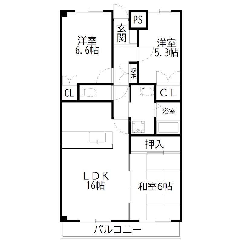 キャッスルコートイワキ 間取り図
