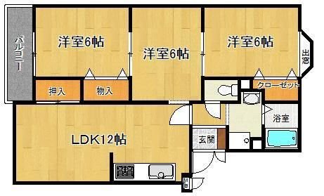 メルヴェーユ大村 間取り図