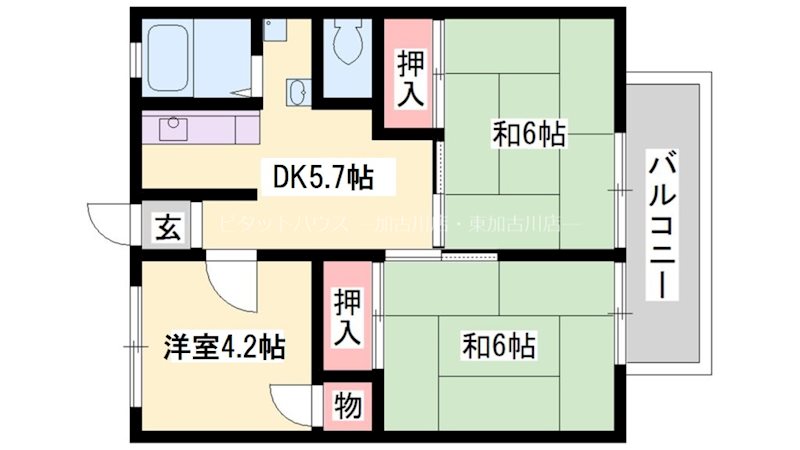 ホワイトハイツ 間取り図