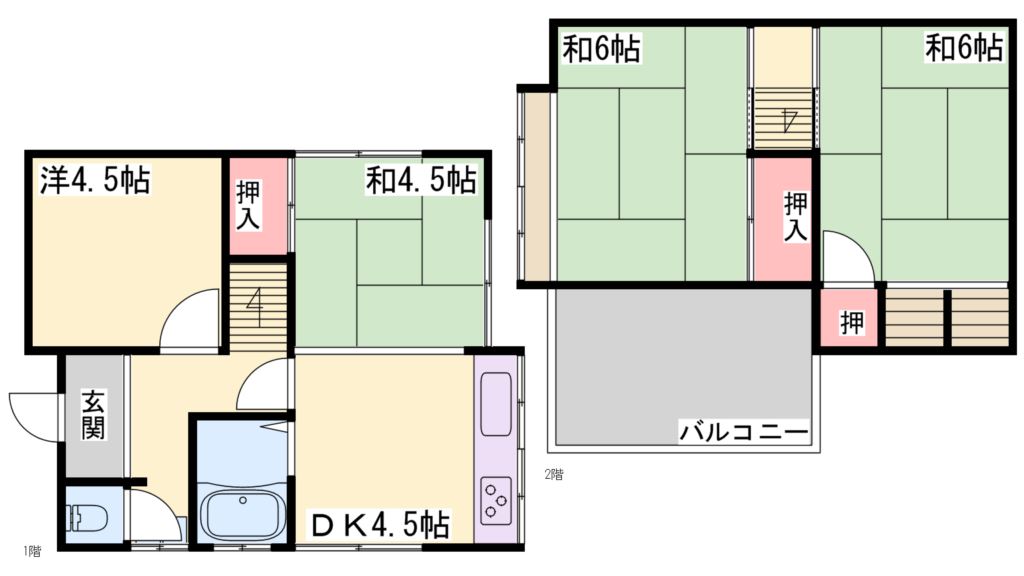 長砂・戸建 間取り図