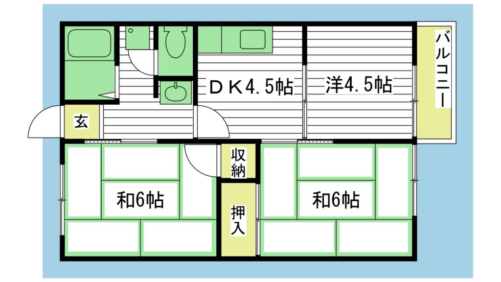 フレグランス新野辺 間取り図