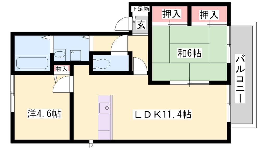 サンハイツ加古川Ⅱ 間取り図