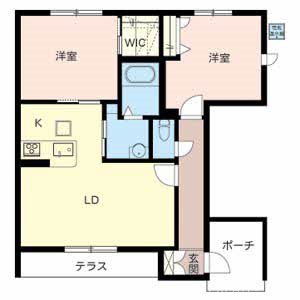 シャーメゾン桔梗 間取り図
