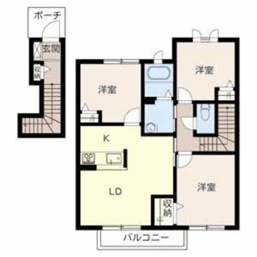シャーメゾン浜の宮Ｂ 間取り図