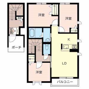 ラ　メゾン　ドゥ　アミー　Ｂ 間取り図