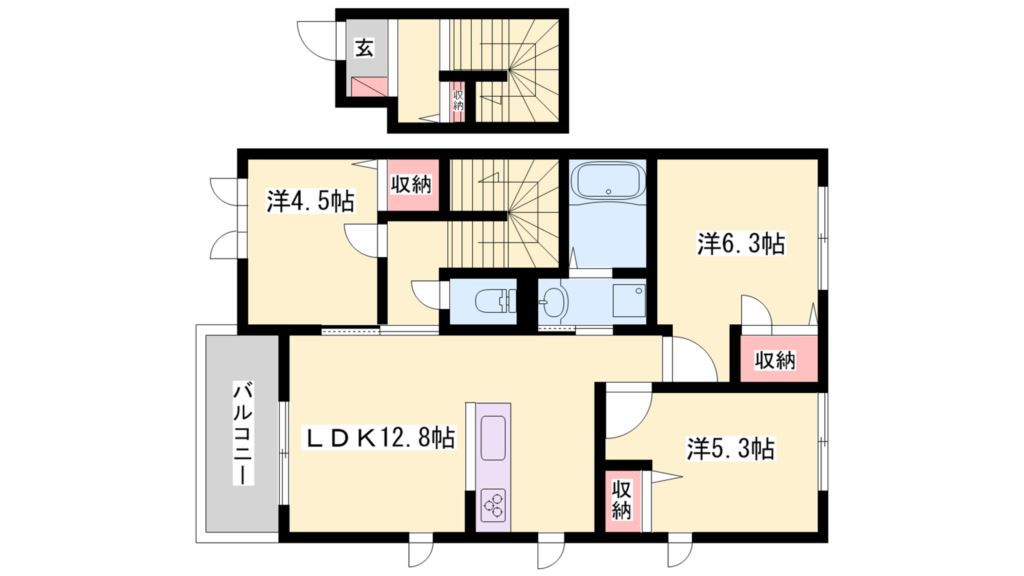 ラ　メゾン　ドゥ　アミー　Ｂ 間取り図