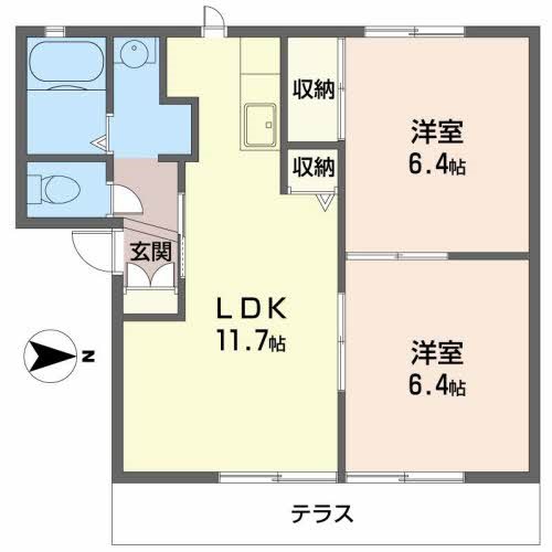 ディアスヒラツ 間取り図