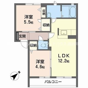 シャーメゾンNUSHI 間取り図