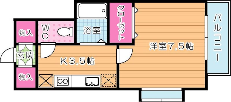 パークサイド６０ 1107号室 間取り