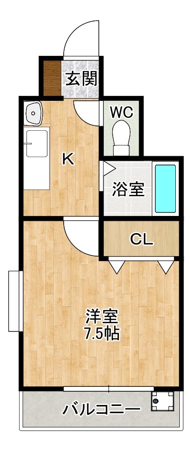 パークサイド６０ 1107号室 間取り