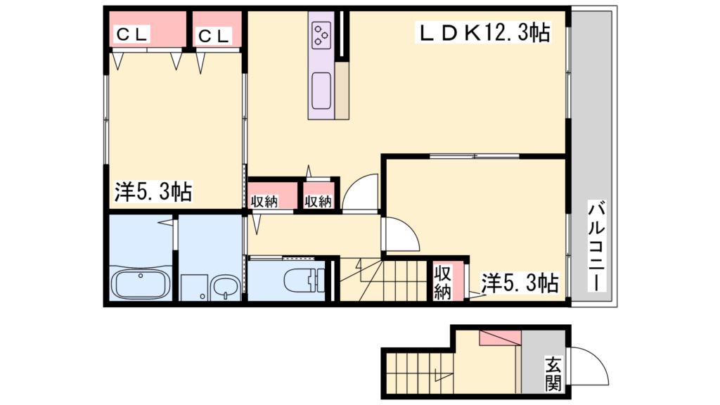 アジェント別府 間取り図
