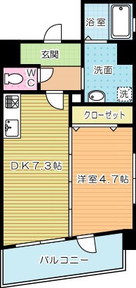 il Palazzo del Sole（イル・パラッツォ・デル・ソーレ） 1005号室 間取り