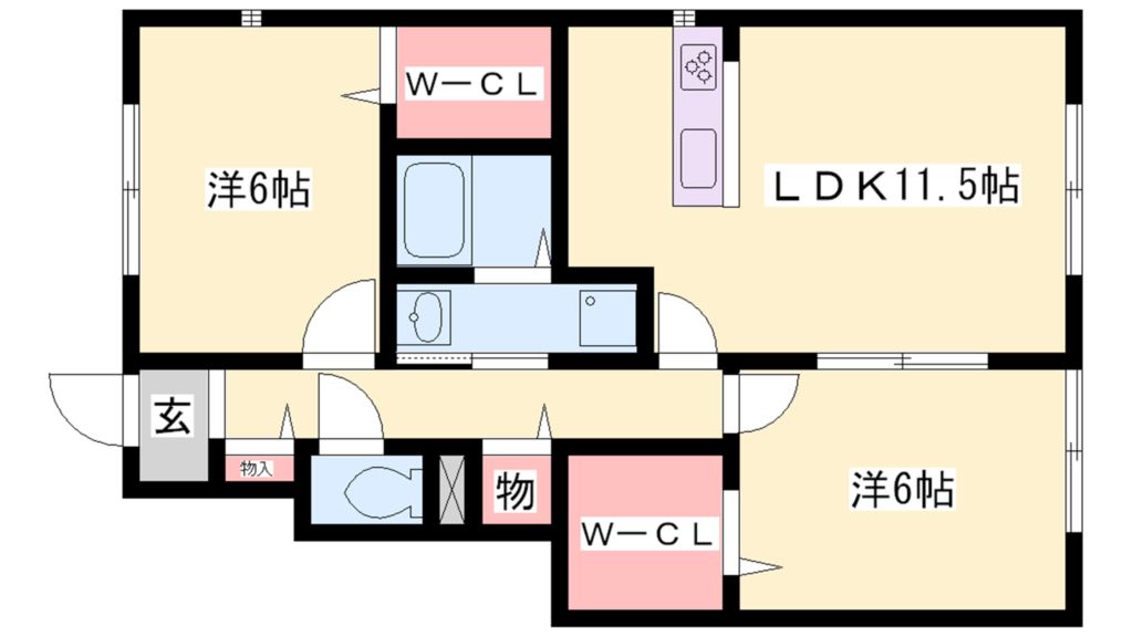 アクシス大島 間取り図