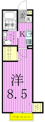グレイスヴィラ新松戸 203号室 間取り