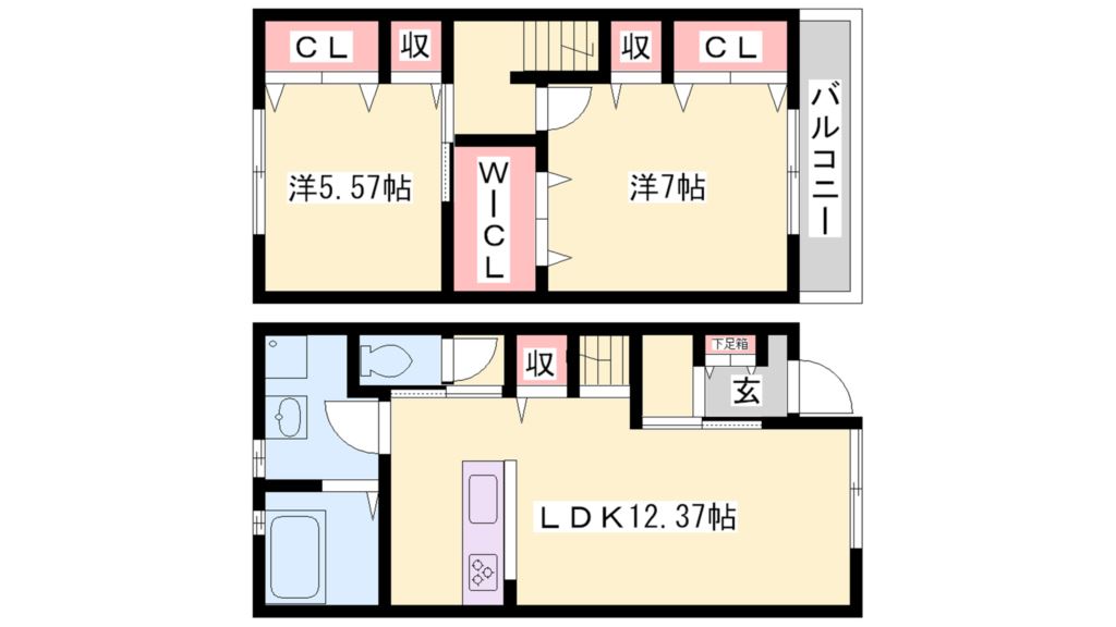 シャルレックスＡ棟 間取り図