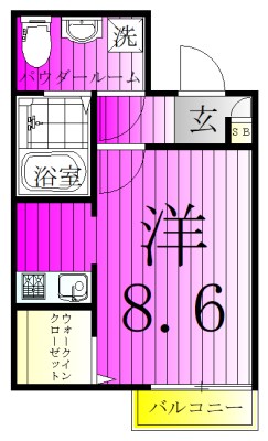 グレイスヴィラ新松戸 201号室 間取り