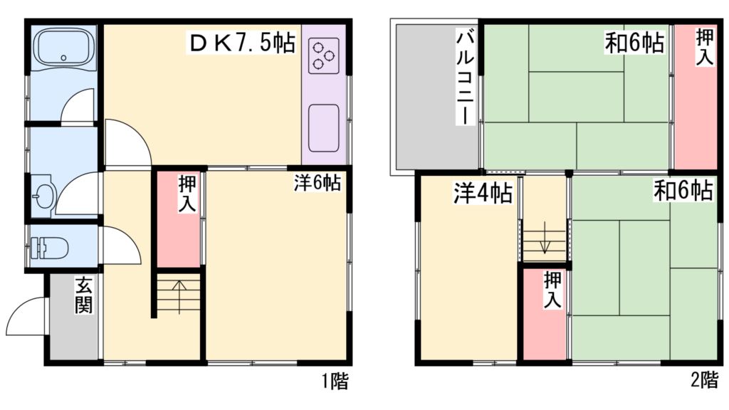 竹田メゾネット 間取り図