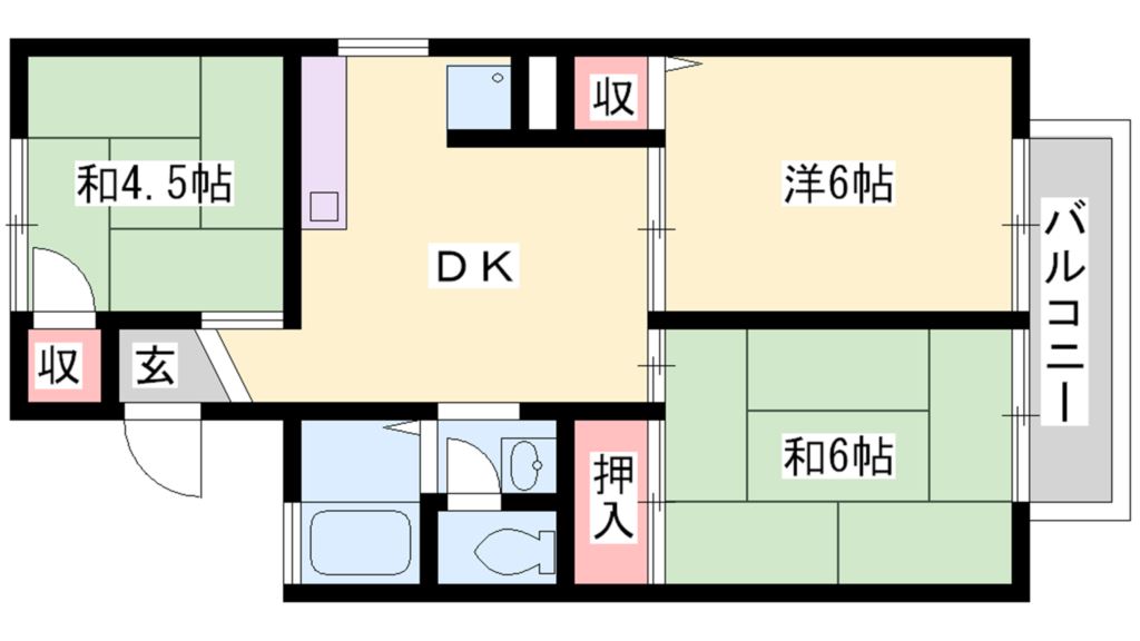 粟津前田ハイツ 間取り図