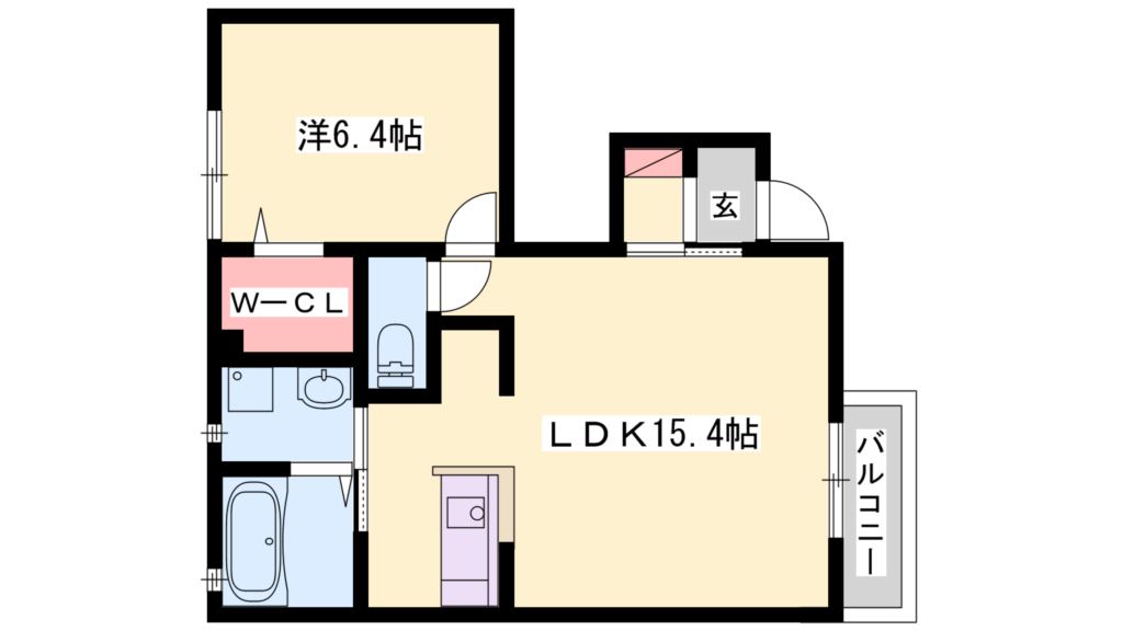 ディアコート小町条 間取り図
