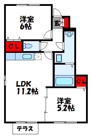 トゥールダルジャン 101号室 間取り