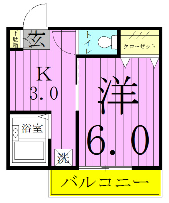 クリスタルコーポⅢ 間取り図