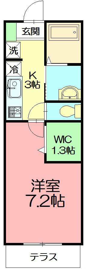 メゾンクレドール 102号室 間取り