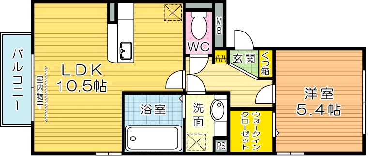 クラポンテＭⅢ 201号室 間取り