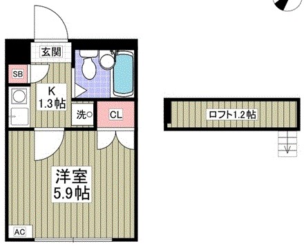 ジュネパレス松戸第１４６－Ｂ 104号室 間取り