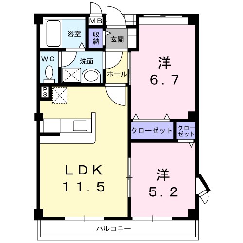 サン・モールⅢ 201号室 間取り