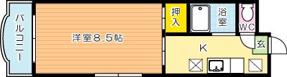リバーサイド板櫃  206号室 間取り