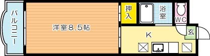 リバーサイド板櫃 202号室 間取り