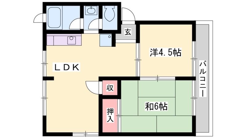 パールハイツ新野辺 間取り図