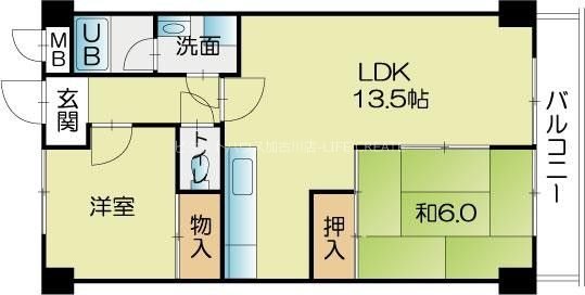 土山ヤングコーポ 間取り図