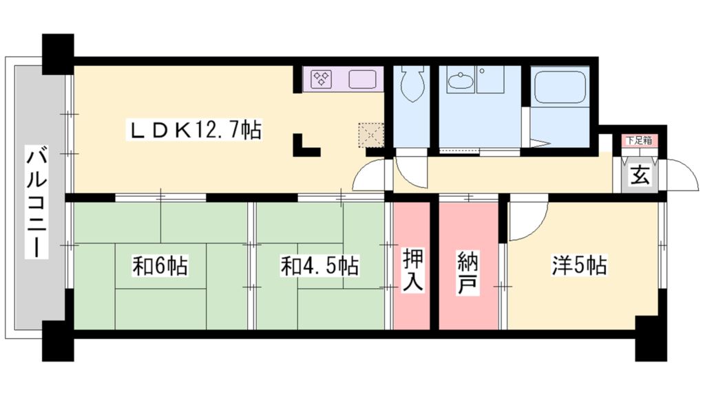 藤和東加古川ハイタウンＢ棟 間取り図