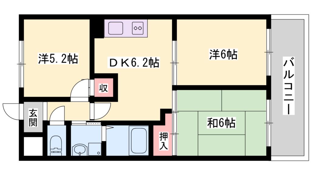 ロイヤルコーポ加古川 間取り図