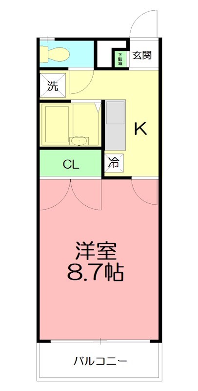 アムール厚木 106号室 間取り