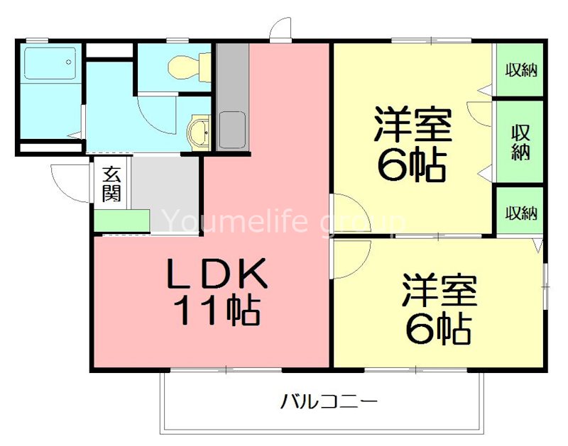 ヴィラプロムナード 202号室 間取り