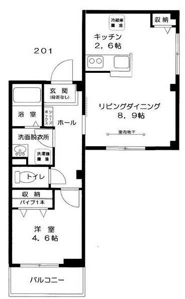 パインヒルズ 201号室 間取り