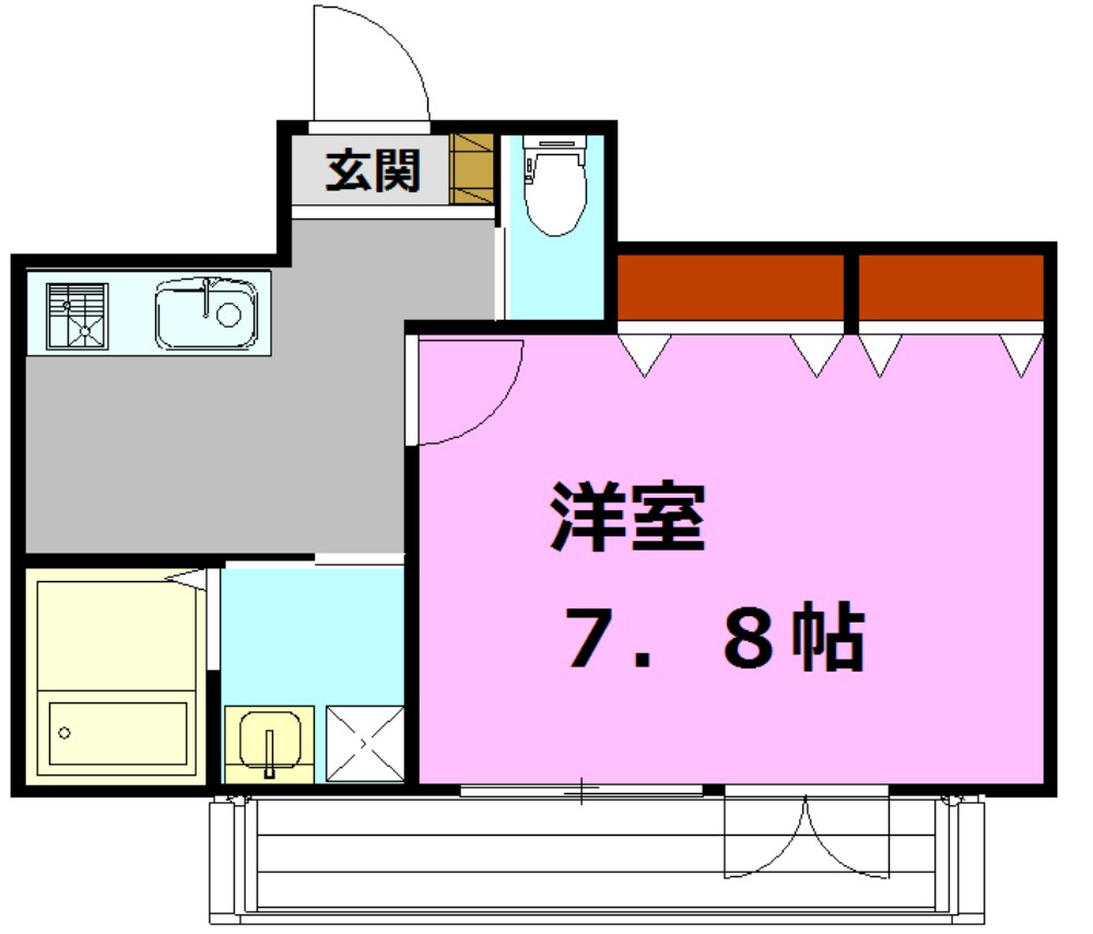 ドエル　アサヒ 302号室 間取り