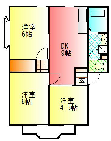 ル・ショコラ鴨宮A 202号室 間取り