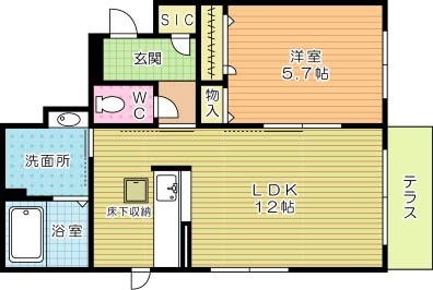 シャーメゾン境川 101号室 間取り