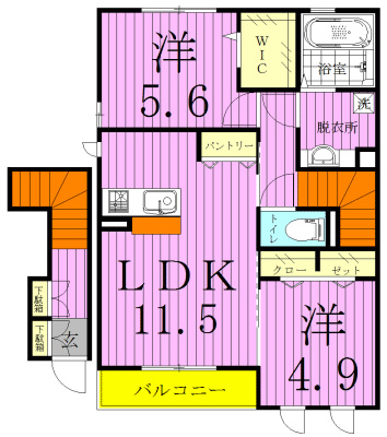 リオリープ 202号室 間取り