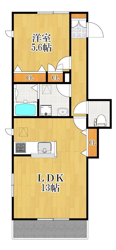 Maison Straight Barley K101号室 間取り