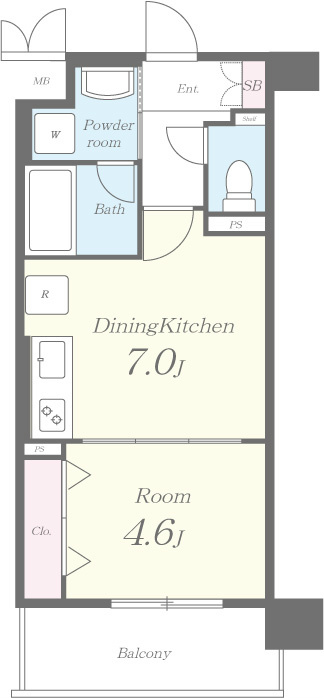サン・レスポワール十条 間取り図