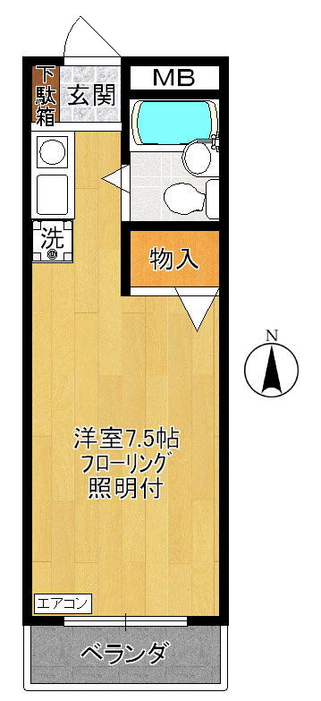 ポーラスター 304号室 間取り