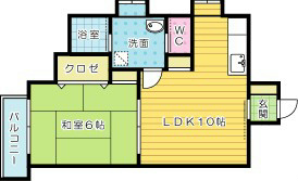 コートハウス中島通り  805号室 間取り