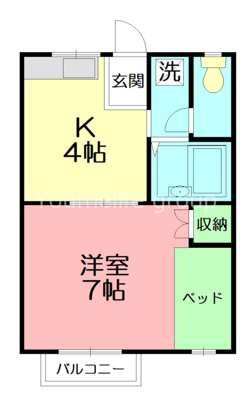 コーポウィングス 203号室 間取り
