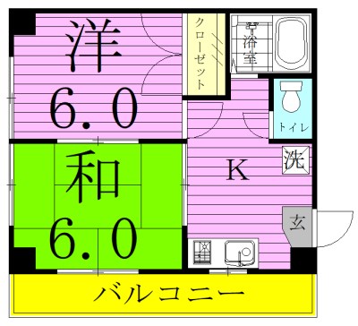 上田コーポ 201号室 間取り
